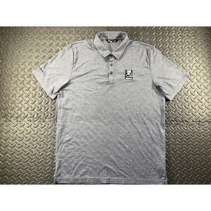 Travis Mathew Polo Shirt Adult Extra Large Gray Short Sleeve Golf Golfing Men's